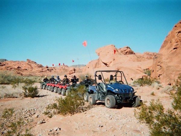 A Rhino and ATV\'s at Valley Of Fire